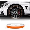 4R Quattroerre.it 10304 Wheel Trim Strisce Adesive Rifrangenti per Cerchi Auto, Arancione, 5 mm x 6 mt