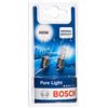 Bosch Lampadine Alogene H6W Pure Light, 12 V 6 W, Ricambio di Qualità Originale- Attacco BAX9s - Confezione da 2 Lampadine