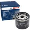 Bosch Filtro Olio per Auto P4025 - Protegge l'olio motore da fuliggine e da particelle metalliche - Offre una lubrificazione efficace del motore