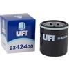 UFI Filters, Filtro Olio 23.424.00, Filtro Olio per Ricambio, Adatto a Moto, Applicabile su Diversi Modelli Aixam, Bobcat, RCM, Renault e Renault E