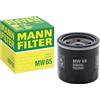 Mann Filter MANN-FILTER, MW 65 Filtro olio | Per Motociclette, Massime prestazioni filtranti, Protezione motore, Guarnizione alta qualità, Qualità originale OE