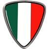4R Quattroerre.it 32112 Adesivo 3D Stickers Scudetto Italia HQ, 40 x 36 mm