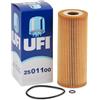 UFI Filters, Filtro Olio 25.011.00, Filtro Olio per Ricambio, Adatto a Auto, Applicabile su Diversi Modelli Audi, Ford, Linde, Multicar, Seat, Skoda e Volkswagen