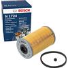Bosch Filtro Diesel per Auto Bosch N1724 - Separa le particelle e l'acqua dal carburante, protegge il sistema di iniezione