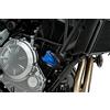 Puig 3148A Protezioni motore R19 con tamponi in nylon e design compatto per protezione integrale di telaio e motore, Blu