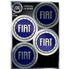 Fiat 21214 Adesivi Ufficiali 4 Loghi Blu da 48 mm, 94 x 131 mm