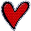 4R Quattroerre.it Adesivi Sticker Cuore Rifrangente, 10 x 12 cm