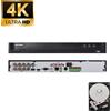 Hikvision DVR 8 canali analogico 8 canali Ip 8MP 4K ultra HD + HDD 1tb con porte Poc - DS-7208HUHI-K2/P