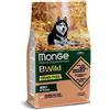 Monge BWILD ADULT SALMON AND PEAS, cibo per cani per tutte le razze ( secco con salmone e piselli, con pochi cereali, contenuto: 12 kg)