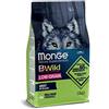 Monge BWILD ADULT WILD, cibo per cani per tutte le razze (cibo secco per cani con carne di cinghiale, con pochi cereali, molto ricco di fibre e vitamine, contenuto: 12 kg)