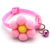 Yirepny Collare per cani con fiore rimovibile, morbido e confortevole, motivo floreale con fibbia regolabile per cani e gattini di piccola taglia media e grande rosa