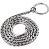 Aisi Millya Pet, collare per cani a catena regolabile in acciaio inox, per addestramento, color argento, 60 cm