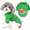 Zunea Cappotto Invernale Natale per Cane Piccola taglia Caldo Cotone Pullover Cucciolo Vestiti Natale Felpa Maglione Cappotto Giubbotto Chihuahua Ragazze Ragazzi Abbigliamento Abiti Verde L