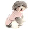 Zunea - Maglietta per cani di piccola taglia e ragazza, a righe, canotta estiva per cuccioli, gatti e animali domestici, in morbido cotone, colore: Rosa