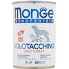 Monge Monoproteico Solo Tacchino Alimento Umido per Cani 12 X 400gr
