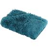 GUOCU Fluffy Copertine per Cani Coperta per Gatti Lavabile Soffice Coperta Cane Morbido Caldo Animali Domestici Doppia Faccia Tappeto Adatta per Maggior Parte Dei Cani O Gatti,Ciano,56×36cm