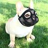 IBLUELOVER - Museruola per cani, regolabile, in rete, traspirante, per bulldog e carlino, anti-morso, per bulldog francese inglese, Pitbul Boston Terrier Chow per mordere abbaiare e addestrare