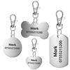 BKDZ in Acciaio Inox Pet ID Etichette, Etichette e del Cane Gatto Etichette Personalizzato. Anteriore e Posteriore Engraving.(S, Cuore d'Argento)
