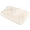 GUOCU Fluffy Copertine per Cani Coperta per Gatti Lavabile Soffice Coperta Cane Morbido Caldo Animali Domestici Doppia Faccia Tappeto Adatta per Maggior Parte Dei Cani O Gatti,Bianco,56×36cm