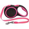 DHGTEP Guinzaglio per Cani Allungabile 3m/5m/8m No-tangle Regolabile Corda per Cani Guinzaglio Estensibile per Cani Pesanti Forte Nastro di Nylon per Cani Taglia Piccola Grande ( Color : Pink , Size : 3m )