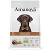 Amanova Cibo Secco Super Premium per Cani Adulti Taglia Grande Gusto Pollo - 100% Naturale, ipoallergenico e monoproteico - Low Grain - Cruelty Free - Formato da 12 kg