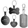 BKDZ in Acciaio Inox Pet ID Etichette, Etichette e del Cane Gatto Etichette Personalizzato. Anteriore e Posteriore Engraving.(L, Cuore Nero)