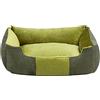 GUOCU Cuccia per Cani Sfoderabile Rettangolare Tessuto Impermeabile Lavabile Antiscivolo Letto per Cani Facile Da Pulire Tinta Unita Morbida Comodo Traspirante Cuccia Cuscino Cane,Verde,50×40×16cm