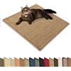 casa pura Tappeto Tiragraffi Gatti - Tappetino Gioco Gatto 100% in Fibra Naturale Sisal, Protezione AntiGraffio in Vari Colori e Misure - Sughero, 50x50cm