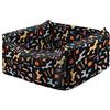 PATAM Cuccia per Cani e Gatti, Sfoderabile, Lavabile, con Cuscino Interno e Fondo Antiscivolo Small 54 x 54 x 23 cm Chic