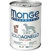 Monge Monoproteico Solo Agnello Alimento Umido per Cani 12 X 400gr
