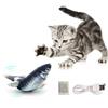 Bikirin Pesce Giocattolo Gioco per Gatto [Giochi Interattivo per Gatti] Giochi Gatto Pesce Che si Muove, Pesci Giocattolo Elettrici con Erba Gatta, Simulazione Realistica di Morbido Pesce Oscillante