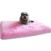 Waigg Kii, materasso ortopedico per cani e gatti, in morbida pelliccia sintetica, per cani di taglia piccola, media, grande, M, rosa