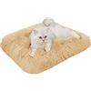 Waigg Kii Letto per cani e gatti, lettino per cani e gatti, materasso ortopedico, sfoderabile, lavabile, antisetola per cani di taglia grande, media e piccola e piccola, 60 x 45 x 5 cm, beige