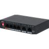 Dahua PFS3006-4GT-60-V2 - Switch unmanaged con 6 porte RJ-45 Gigabit (4 PoE 60 W + 2 uplink), capacita switching 14 Gbps