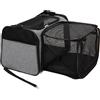 zooplus Exclusive Borsa trasportino Onoen con lato apribile - L 48 x P 30,5 x H 30,5 cm - grigio