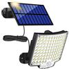 MPJ Lampada solare per esterni, MPJ 106 LED, con sensore di movimento, impermeabile IP65, angolo di illuminazione di 120°, da parete per giardino con cavo da 5 m
