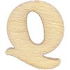 Lettera Q in legno 2 cm