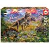 Educa - Puzzle da 500 pezzi per adulti l Incontro di Dinosauri | Misura: 34 x 48 cm | Da 11 anni (15969)