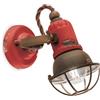 Ferroluce APPLIQUE 1 LUCE CON GABBIA LOFT VINTAGE ROSSO C1675/1VIR