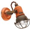 Ferroluce APPLIQUE 1 LUCE CON GABBIA LOFT VINTAGE ARANCIO C1675/1VIO
