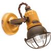 Ferroluce APPLIQUE 1 LUCE CON GABBIA LOFT VINTAGE GIALLO C1675/1VIG