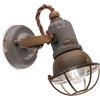 Ferroluce APPLIQUE 1 LUCE CON GABBIA LOFT VINTAGE TORTORA C1675/1VIT