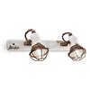Ferroluce APPLIQUE 2 LUCE CON GABBIA LOFT VINTAGE BIANCO C1676/1VIB