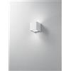 Perenz Illumina Applique alluminio colore bianco opaco Totem IP54 biemissione 2 luci attacco GX53