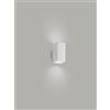 Perenz Illumina QUARONDO Applique 2 luci alluminio quadrato colore bianco doppia emissione attacco GU10