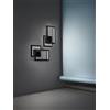 Perenz Illumina CROSS Applique in alluminio verniciato nero 2 riquadri LED 20W 1500LM 3000K - CCT 3000K 4000K 6000K