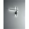 Perenz Illumina Applique Tange LED 20W 1600LM - CCT 3000K 4000K 6000K in alluminio verniciato nero 2 diffusori