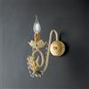 BeLight Applique in ferro laccato avorio con decorazione effetto decapè e rifiniture oro antico con strass in cristallo 1 luce