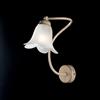 BeLight Applique in ferro laccato avorio con decorazione oro antico e diffusore in vetro diametro 14 alabastro bianco 1 luce