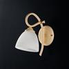 BeLight Applique in ferro laccato avorio con decorazione effetto decapè e rifiniture in oro antico con diffusore in vetro diametro 13 alabastro bianco 1 luce